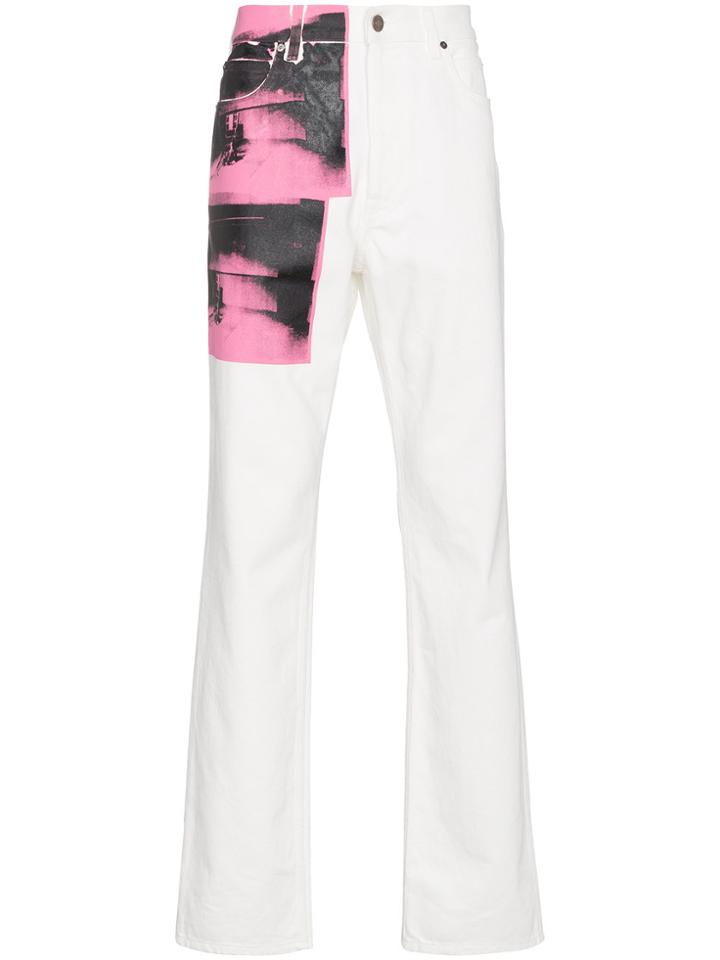 Calvin Klein 205w39nyc Warhol Electric Chair Print Straight Jeans -
