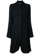 Aleksandr Manamïs - Stand Up Collar Coat - Women - Cotton/linen/flax - 1, Black, Cotton/linen/flax