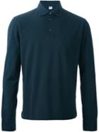 Aspesi Long Sleeve Polo Shirt, Men's, Size: Xl, Blue, Cotton