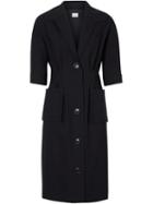 Burberry Short-sleeve Stretch Wool Dress - Black