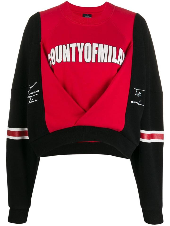Marcelo Burlon County Of Milan Colour Block Logo Print Sweatshirt -