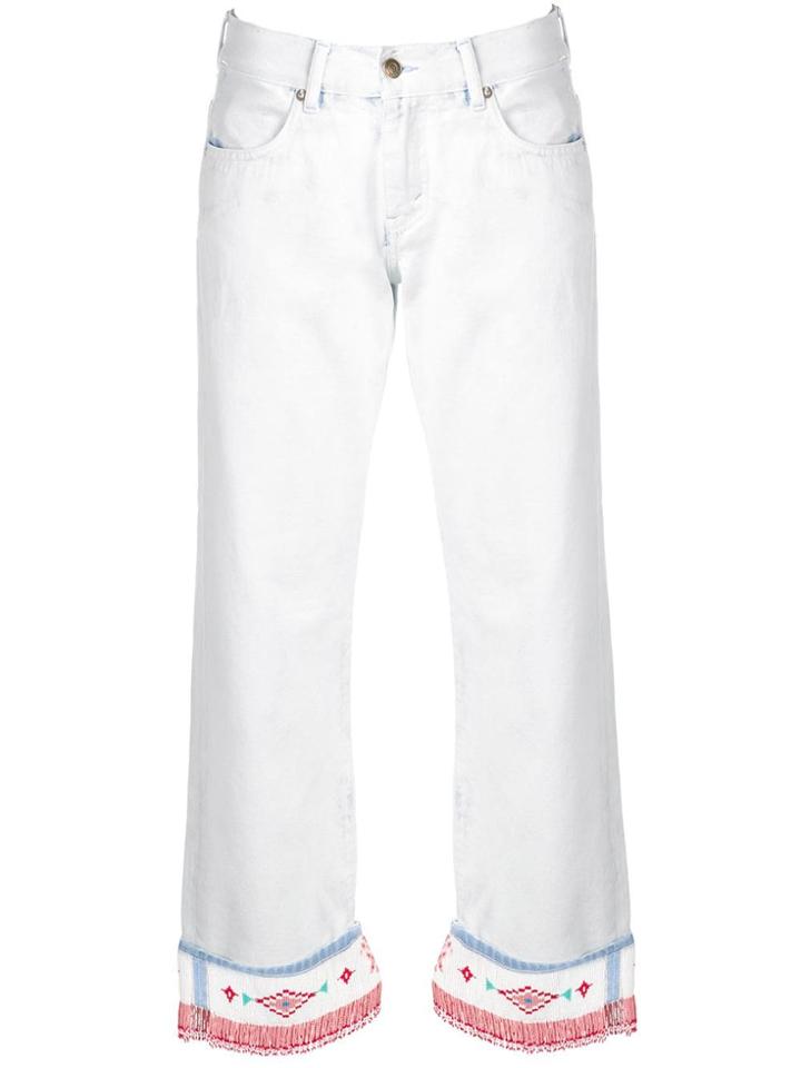 Alanui Low-rise Straight Trousers - Blue