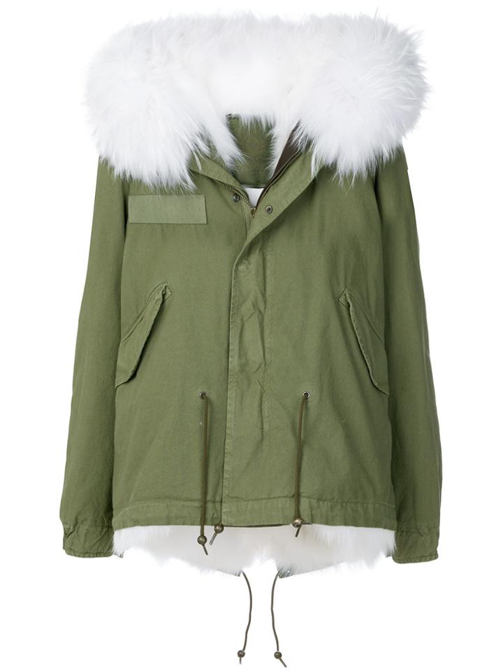 Mr & Mrs Italy Fox Fur Hooded Parka Coat - Green