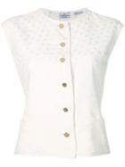 Valentino Pre-owned Tonal Dots Buttoned Blouse - Neutrals
