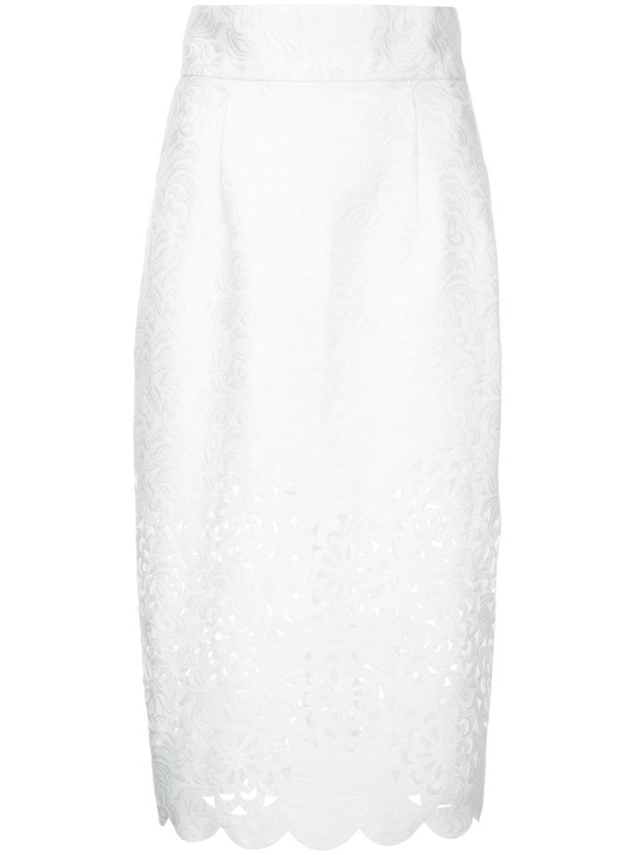 Bambah Cut Out Pencil Skirt - White