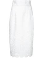 Bambah Cut Out Pencil Skirt - White