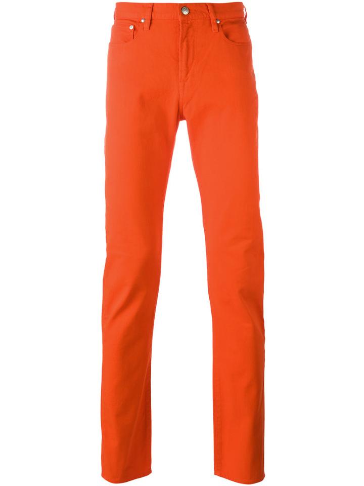 Ps By Paul Smith Skinny Jeans, Men's, Size: 34, Yellow/orange, Cotton