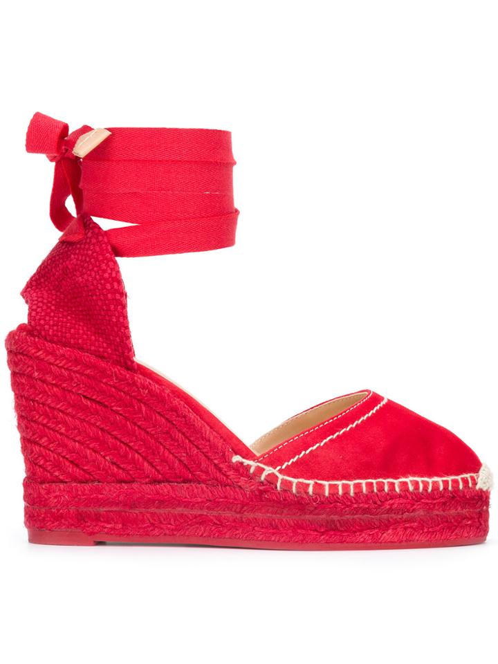 Castañer Wedged Espadrilles - Red
