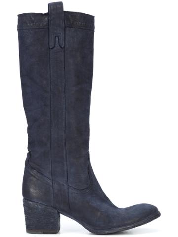 Fauzian Jeunesse Worn Look Boots - Blue