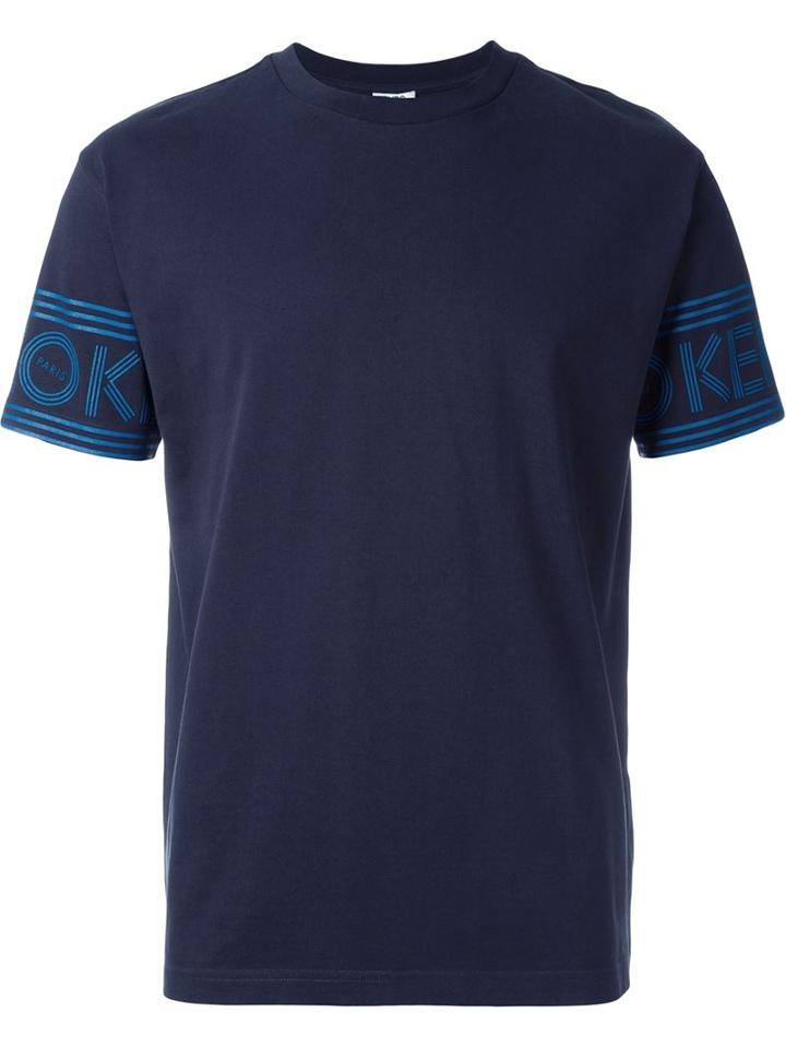 Kenzo Round Neck T-shirt, Men's, Size: Xl, Blue, Cotton