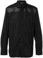 Neil Barrett Contrast Panel Shirt - Black