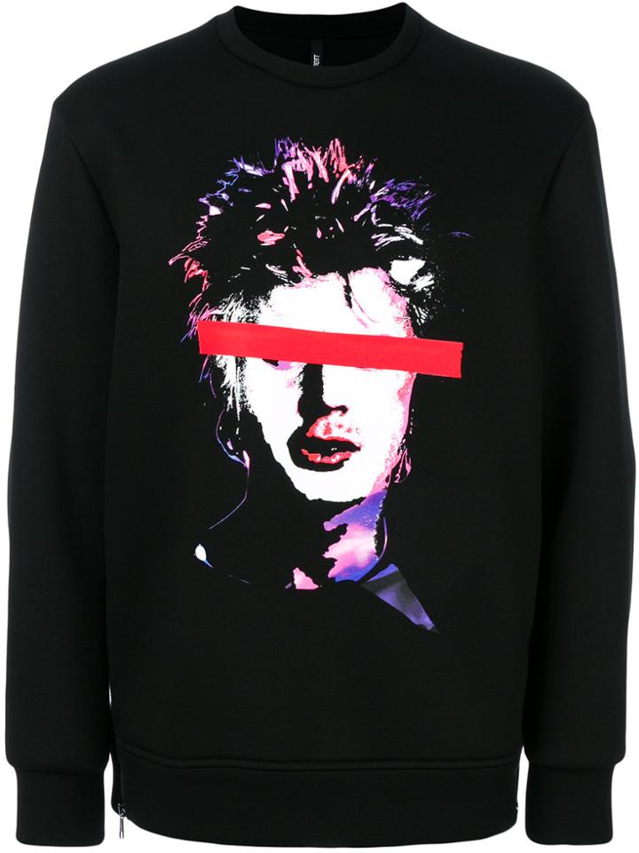Neil Barrett Portrait Printed Sweatshirt - Black