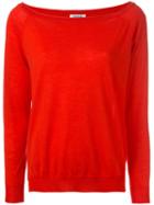 P.a.r.o.s.h. Knitted Slit-hem Jumper, Women's, Size: Medium, Red, Cashmere