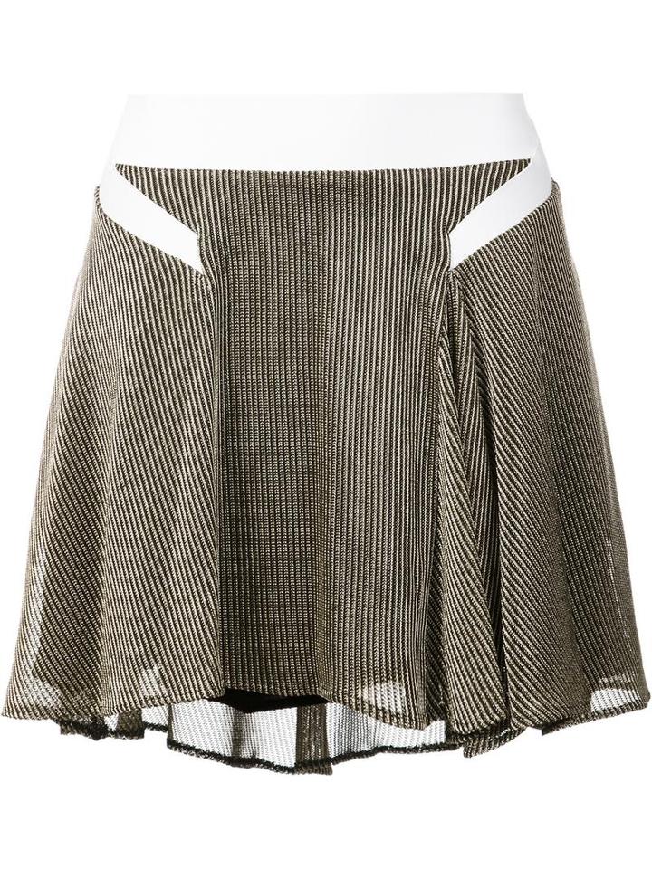 Esteban Cortazar Pleated Asymmetric Skirt, Women's, Size: 36, Grey, Polyamide/acetate/polyethylene/spandex/elastane