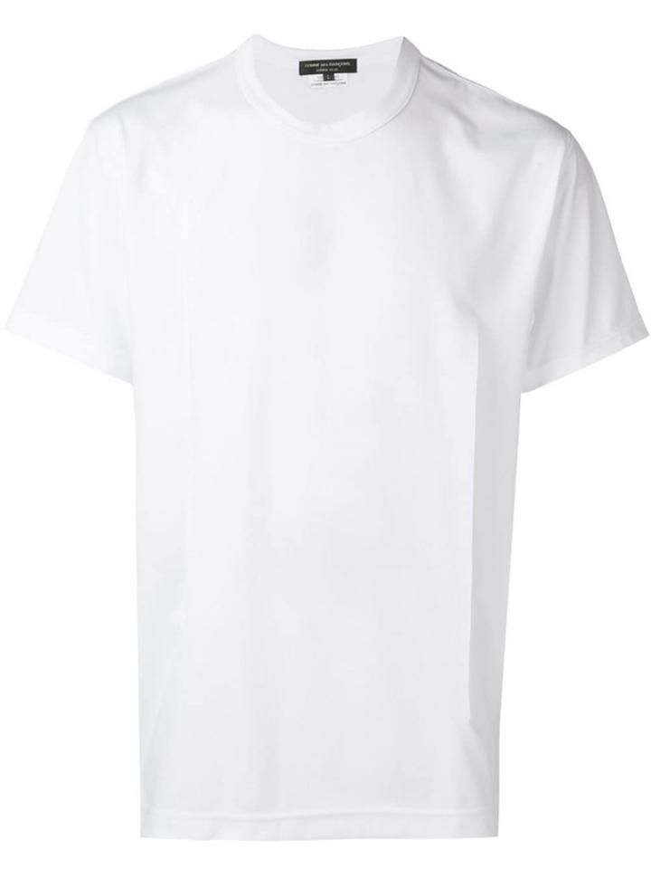 Comme Des Garçons Homme Plus Slashed Crew Neck T-shirt - White