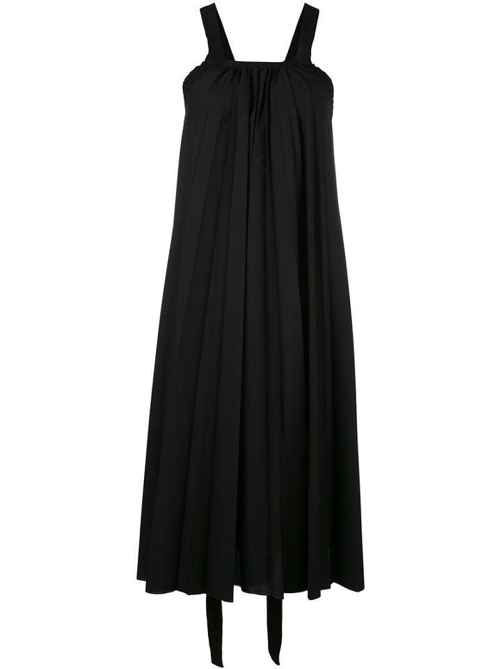 Masnada - Gathered Dungaree Dress - Women - Polyester/cotton - S, Black, Polyester/cotton