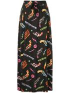 Hysteric Glamour Pop Gun Print Maxi Skirt - Black