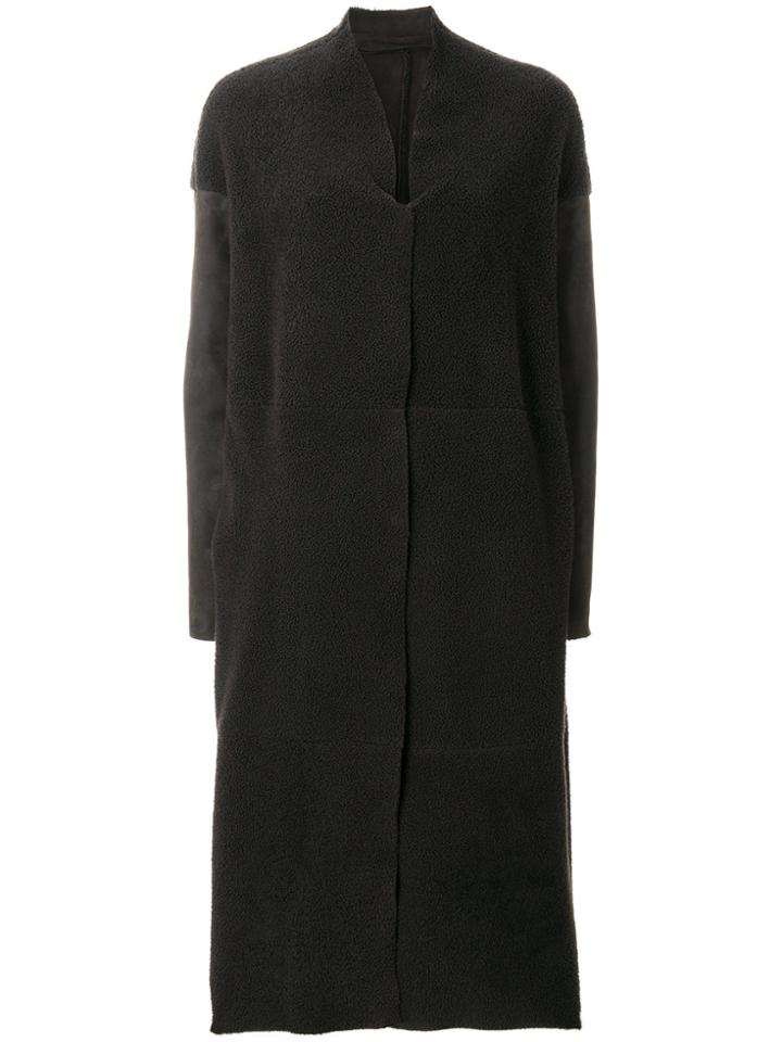 Salvatore Santoro Long Dropped Shoulder Coat - Brown