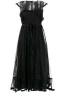 Red Valentino Lace Long Dress - Black
