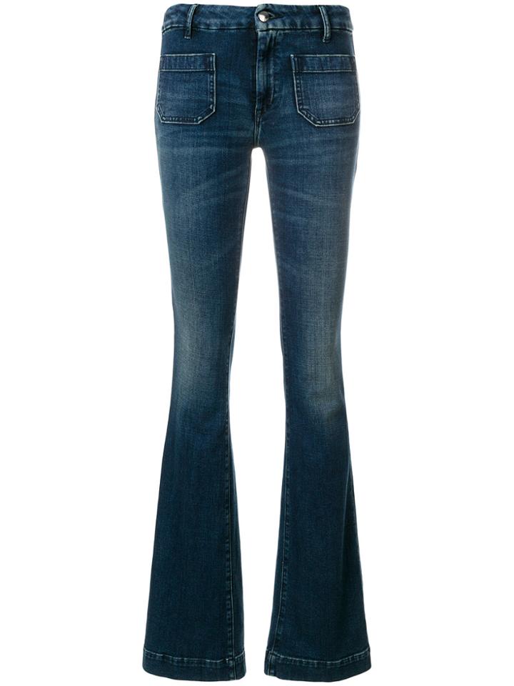 The Seafarer High Waisted Bootcut Jeans - Blue