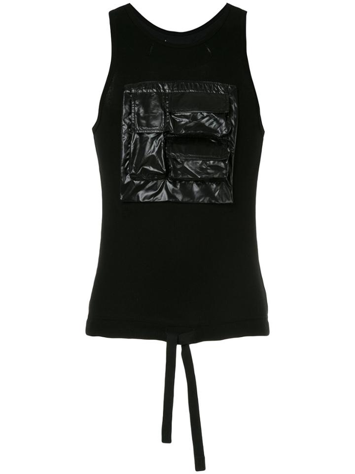 Takahiromiyashita The Soloist Contrast Patch Vest Top - Black