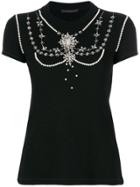 Ermanno Scervino Jewelled Chandelier T-shirt - Black