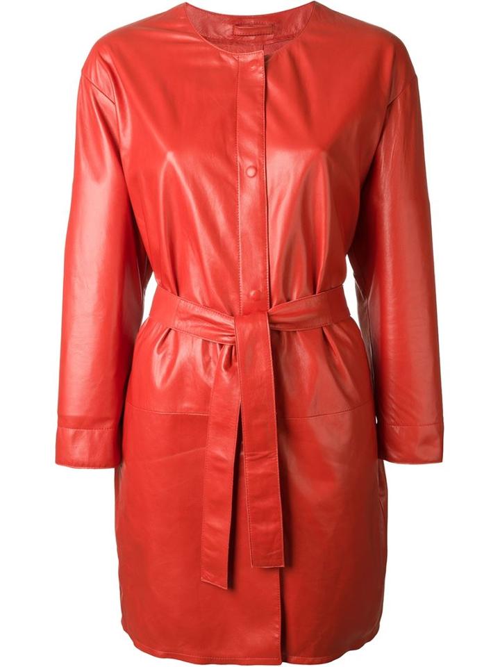 Sylvie Schimmel Belted Leather Coat