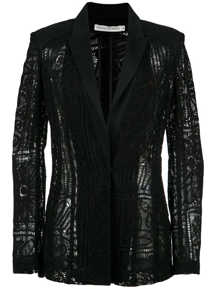 Martha Medeiros Lace Blazer - Black
