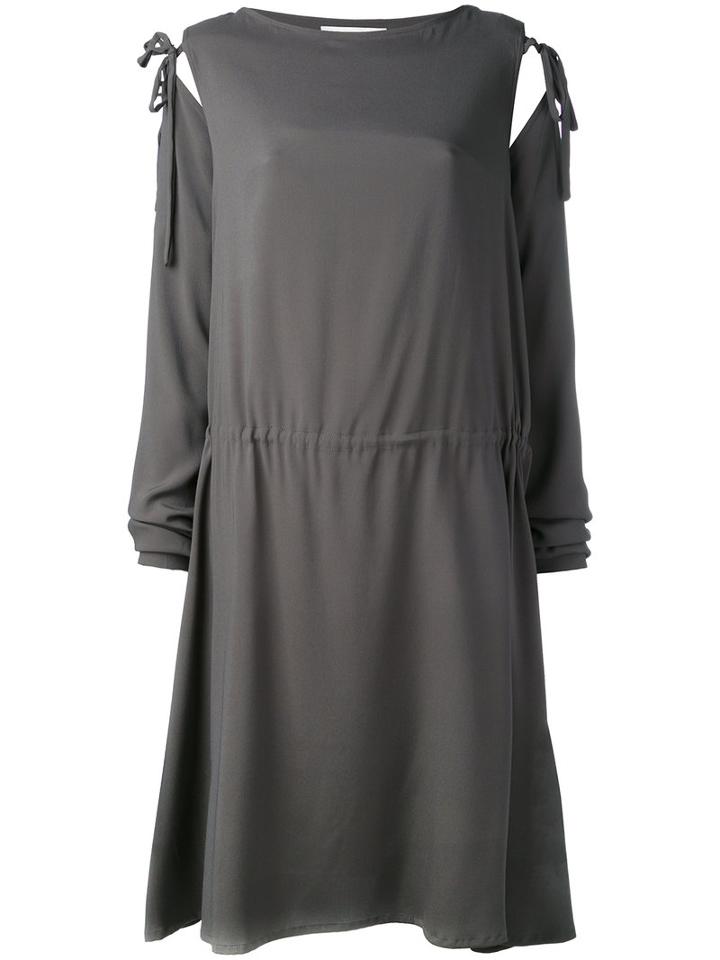 Société Anonyme - Tied Sleeve Dress - Women - Silk - 1, Grey, Silk