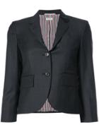 Thom Browne Single Breasted Sport Coat In Dark Grey Wool Twill