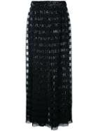 Huishan Zhang Sequined Palazzo Pants, Women's, Size: 12, Black, Polyester