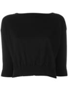 Roberto Collina Button Back Sweater, Women's, Size: Medium, Black, Cotton