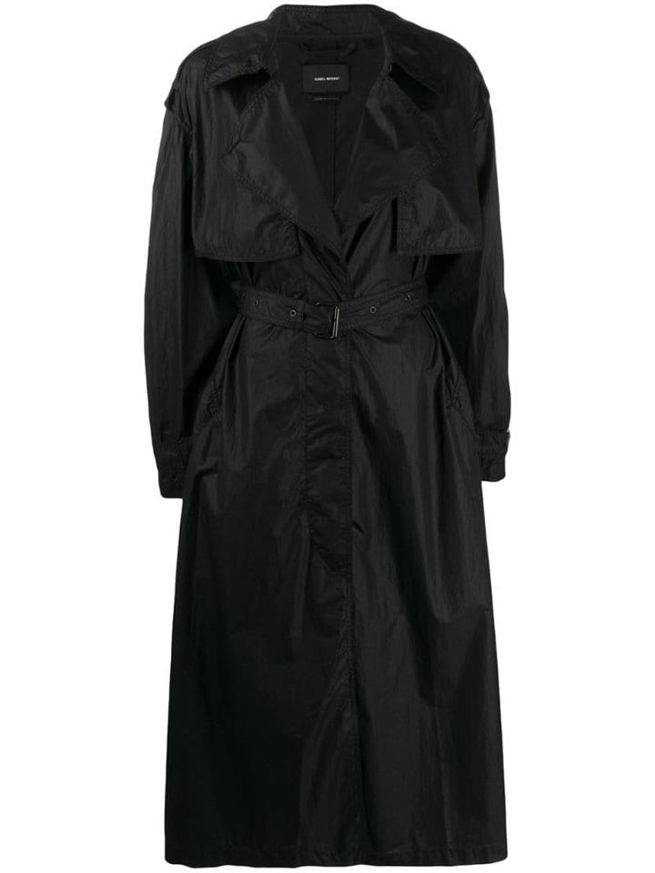 Isabel Marant Concealed Front Trench Coat - Black
