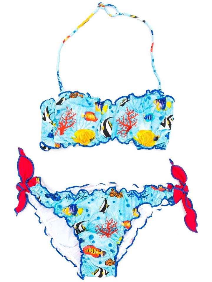 Mc2 Saint Barth Kids Emy Seabed Bikini - Blue