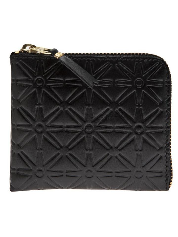 Comme Des Garcons Play Star Embossed Zip Wallet