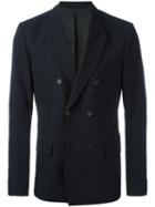 Ami Alexandre Mattiussi Double Breasted Blazer, Men's, Size: 48, Blue, Wool/acetate/cotton