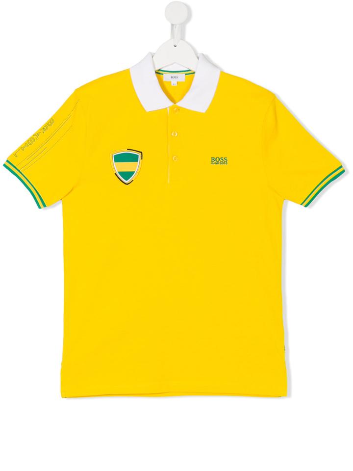 Boss Kids Short Sleeve Polo Shirt - Yellow & Orange