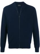 Z Zegna Zip-up Cardigan - Blue