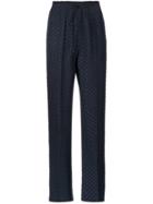 Chloé Cloque Drawstring Trackpants, Women's, Size: 36, Blue, Silk