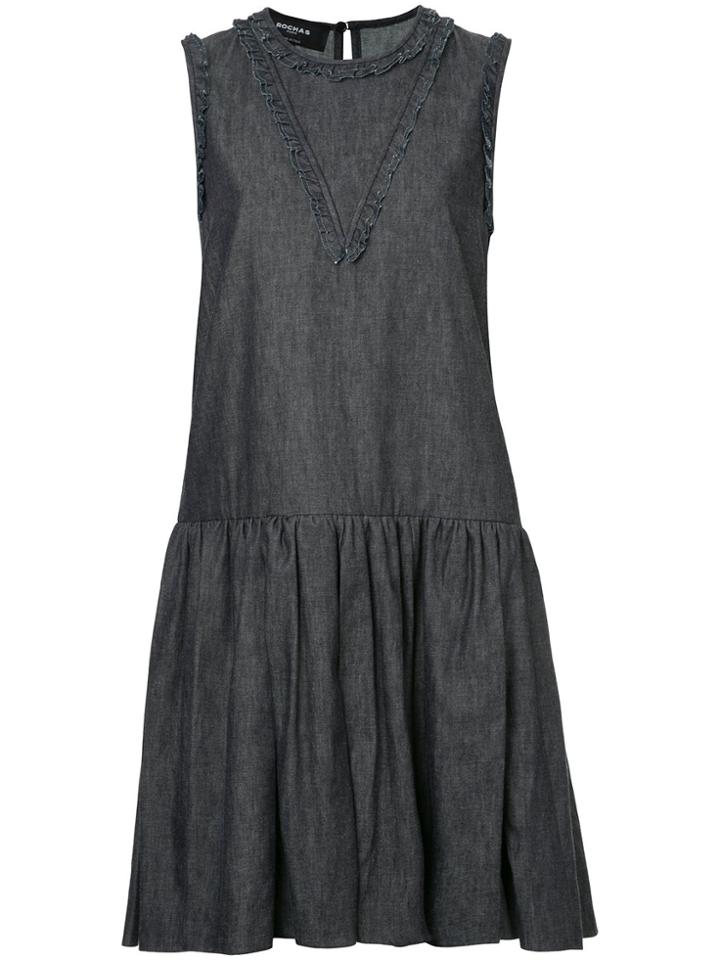 Rochas Sleeveless Denim Dress - Blue
