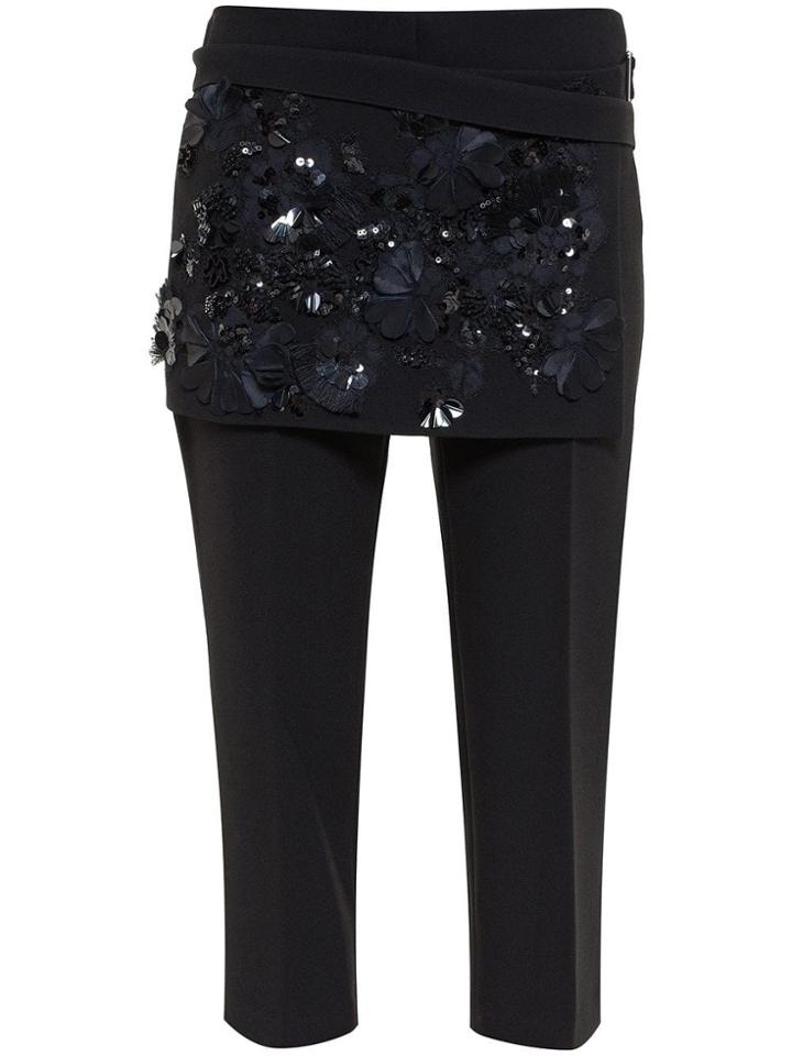 3.1 Phillip Lim Floral Embroidered Apron Trousers - Black