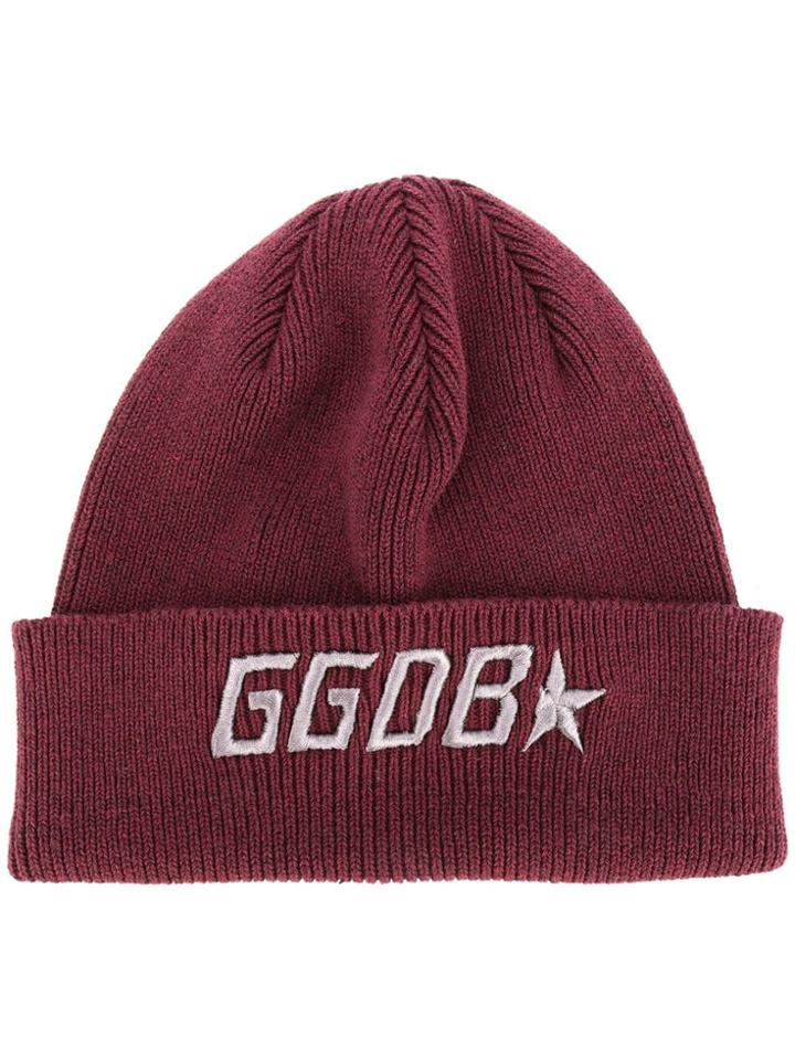 Golden Goose Deluxe Brand Logo Beanie - Red