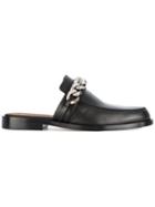 Givenchy Black Chain Leather Mules