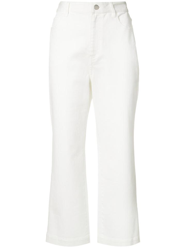 Tibi High-waisted Jeans, Women's, Size: 26, White, Cotton/spandex/elastane