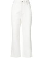 Tibi High-waisted Jeans, Women's, Size: 26, White, Cotton/spandex/elastane