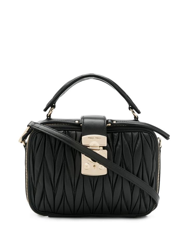 Miu Miu Mini Matelassé Bag - Black