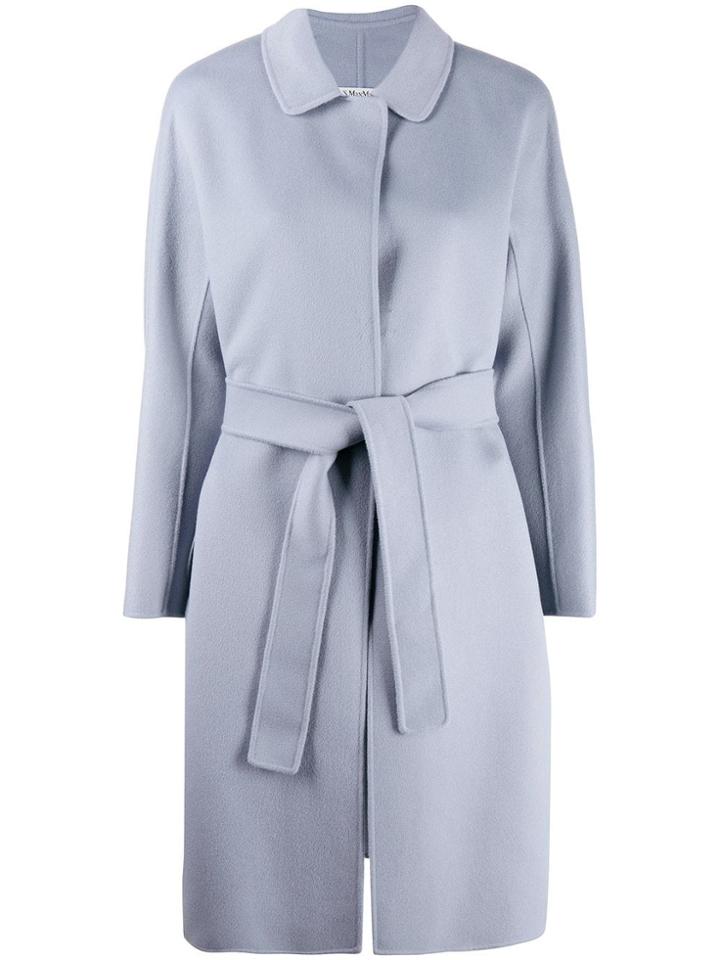 's Max Mara Belted Mid-length Coat - Blue