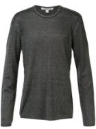 John Varvatos Reverse Print Long Sleeve Sweater, Men's, Size: Xl, Grey, Silk/cashmere