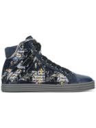 Hogan Rebel Woven Lace-up Hi-tops - Blue