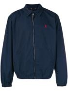 Polo Ralph Lauren Logo Zipped Bomber Jacket - Blue